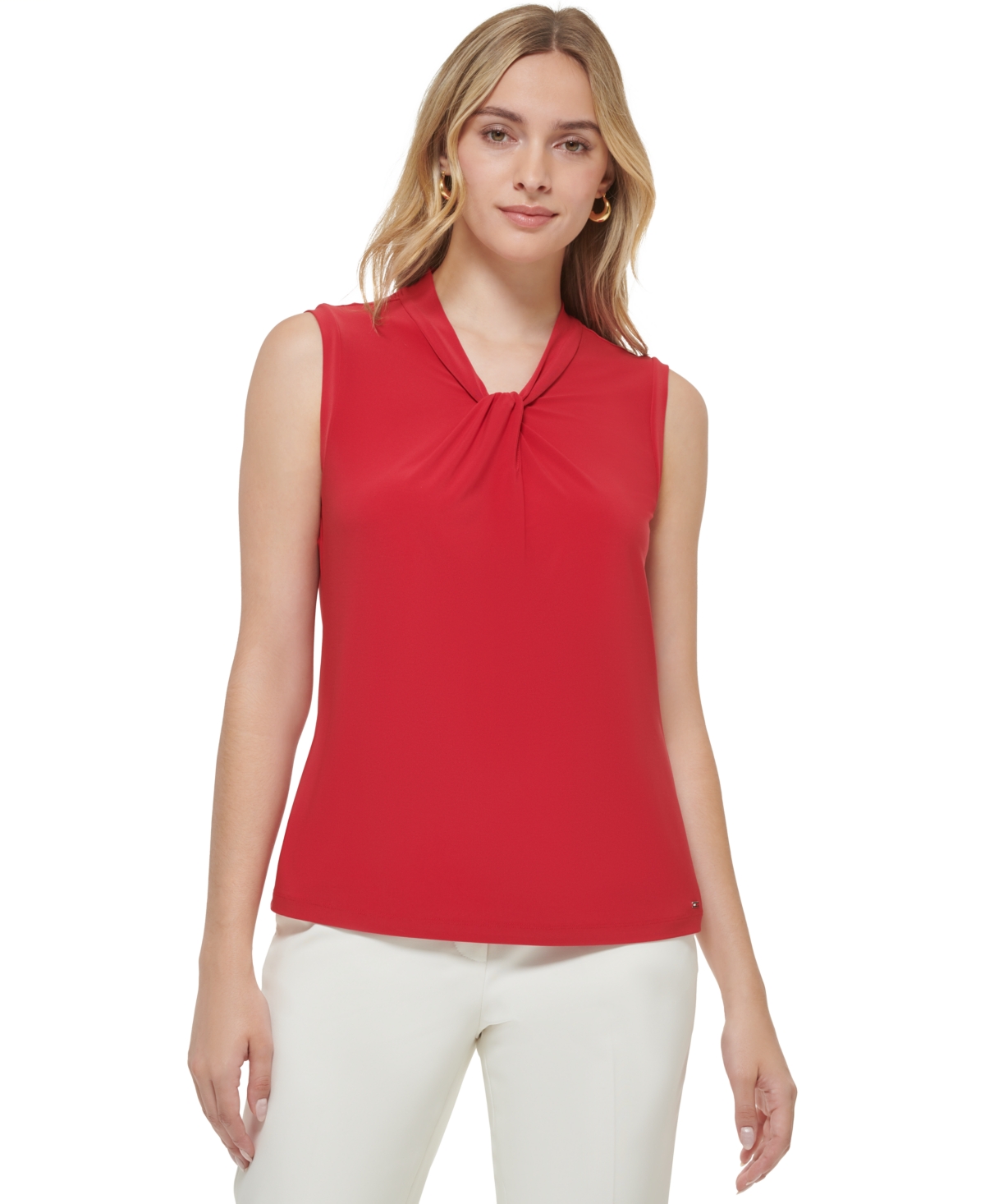 Tommy Hilfiger Women's Twisted-Neck Sleeveless Top