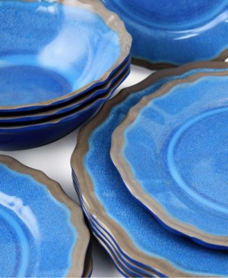 Andres Melamine 12 Pc. Dinnerware Set, Service for 4