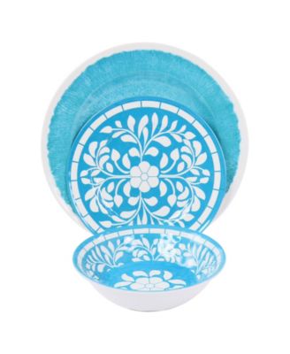 Rebecca Melamine 12 Pc. Dinnerware Set, Service for 4