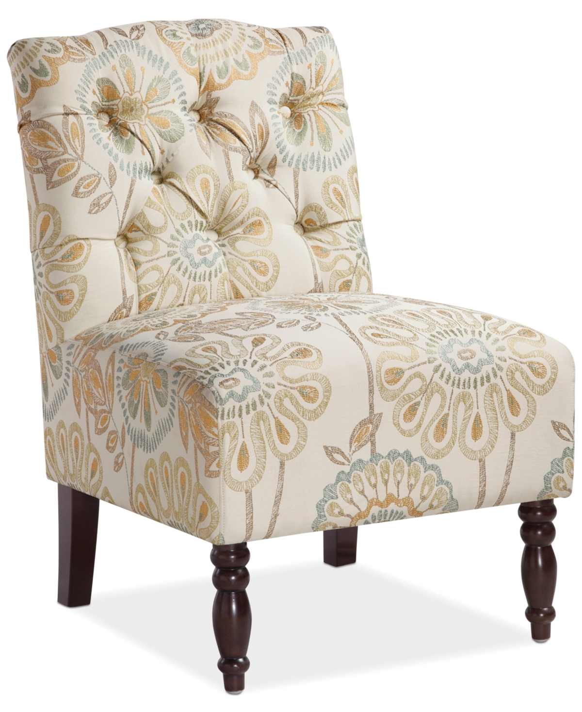 Cody Floral Fabric Accent Chair