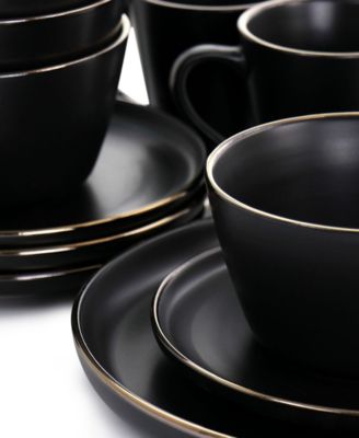 Mateo Gold-Tone 16 Pc. Dinnerware Set, Service for 4