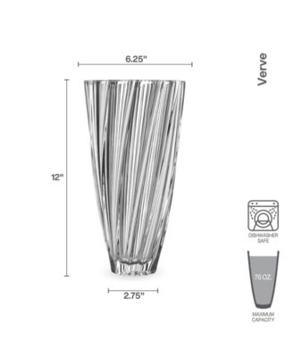 Verve 12" Crystal Vase
