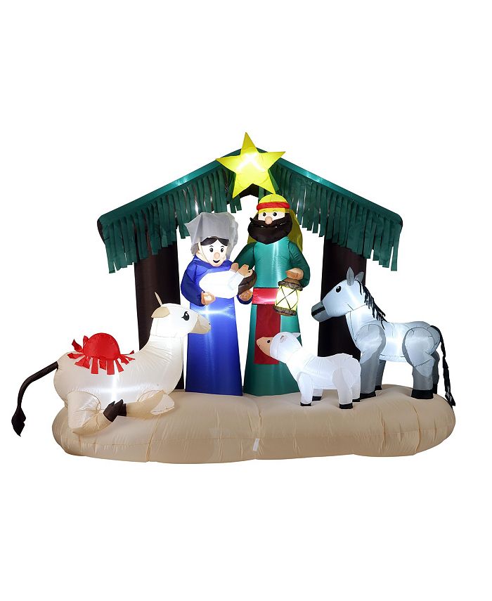 National Tree Company 6.5' Inflatable Nativity Scene - Macy's