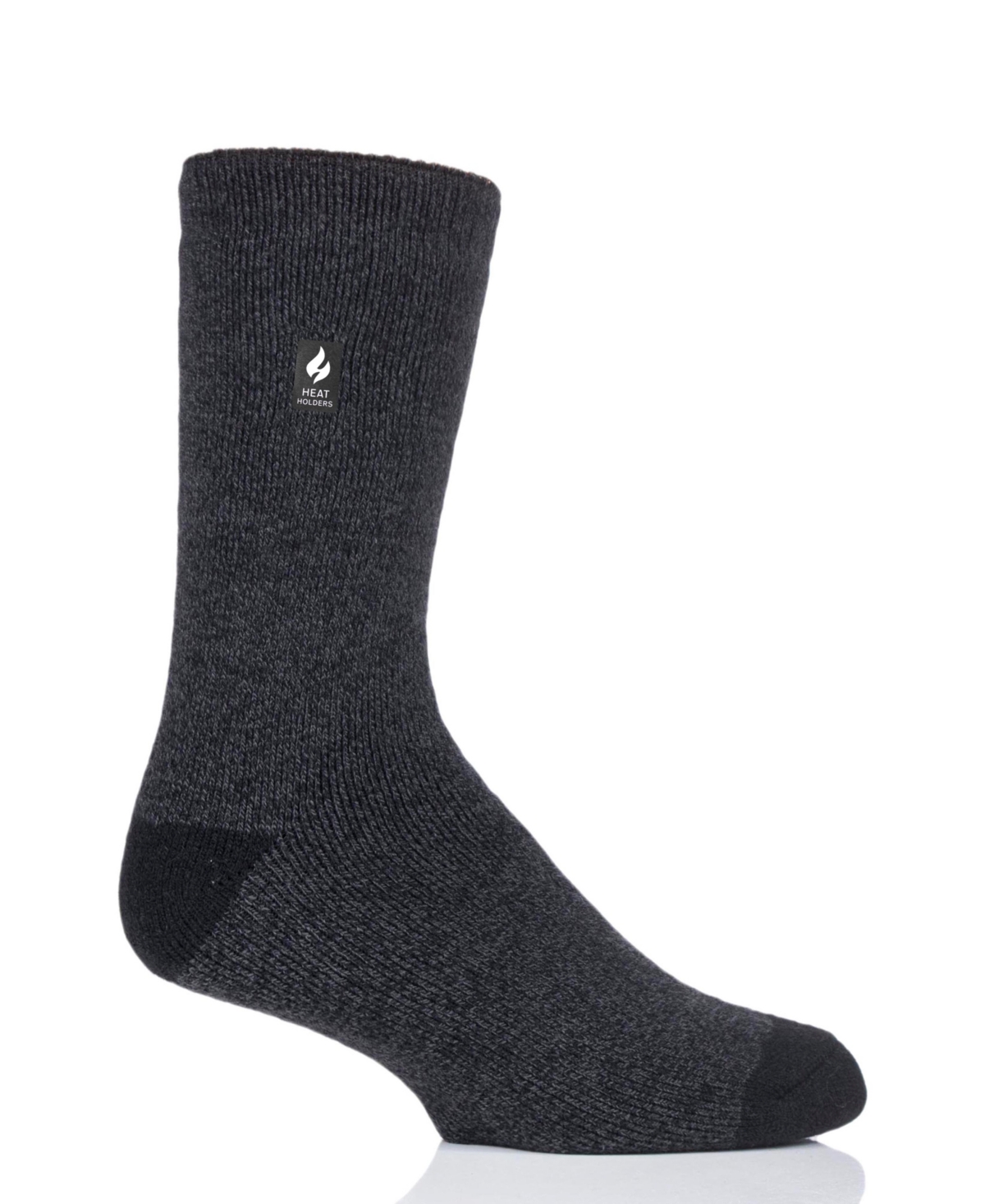 Heat Holders Men's Lite Fieldfare Twist Crew Sock In Black