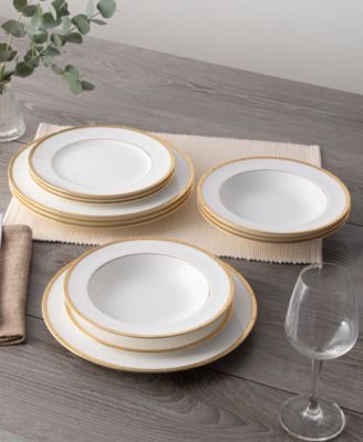 Rochelle Gold Set of 4 Dinner Plates, 10.75"