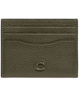 COACH - Men's Pebble Leather Flat Card Case