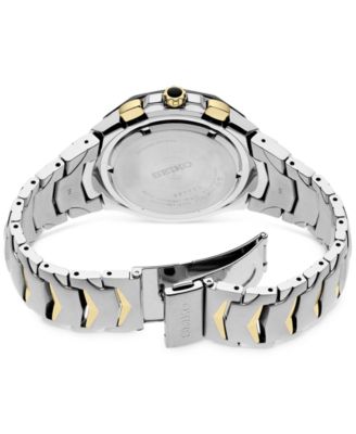 Men's Chronograph Coutura Solar Two Tone Stainless Steel Bracelet Watch 46mm