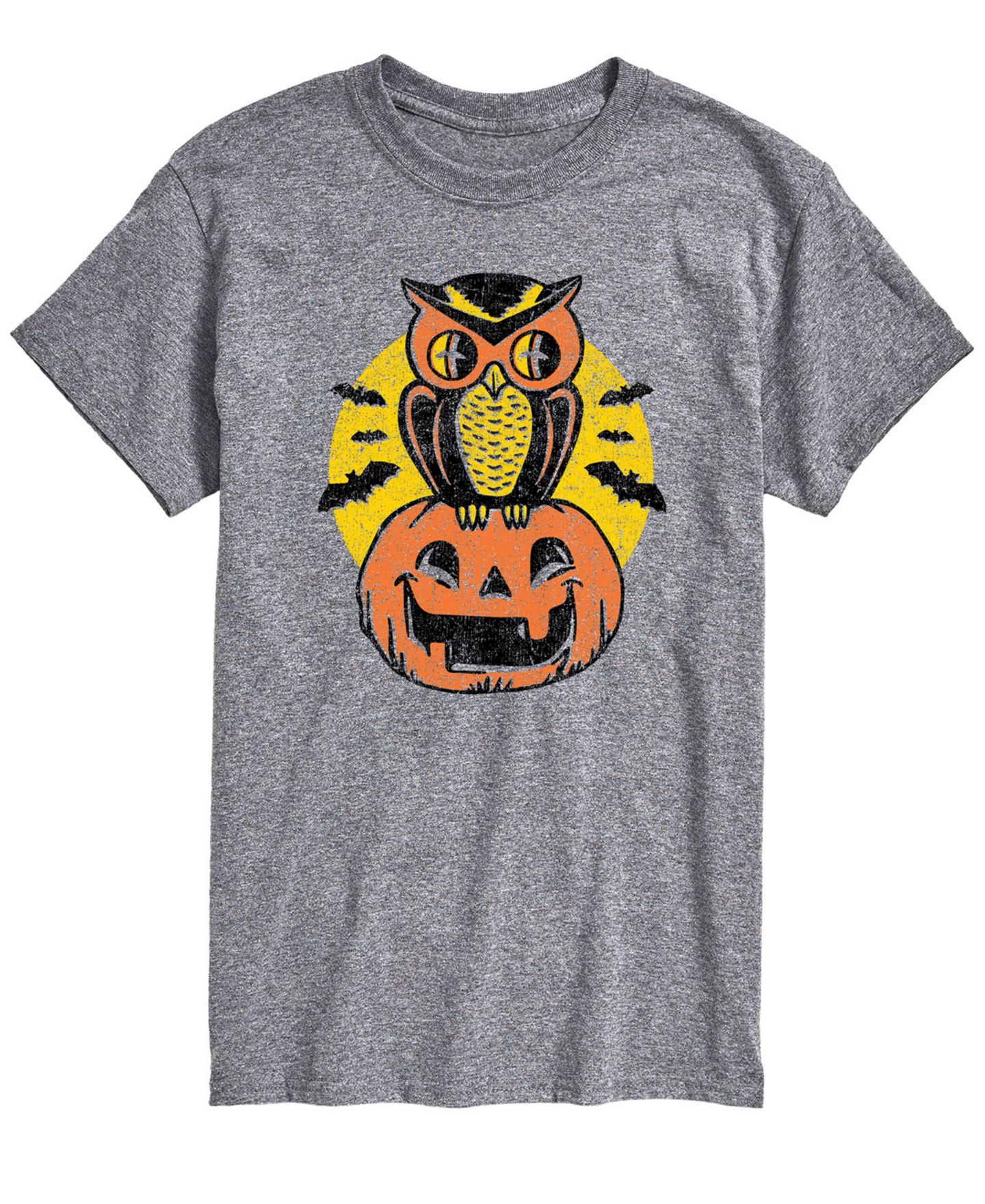 Мужская футболка AIRWAVES Owl Pumpkin Classic Fit, цвет: Серый — фото 1