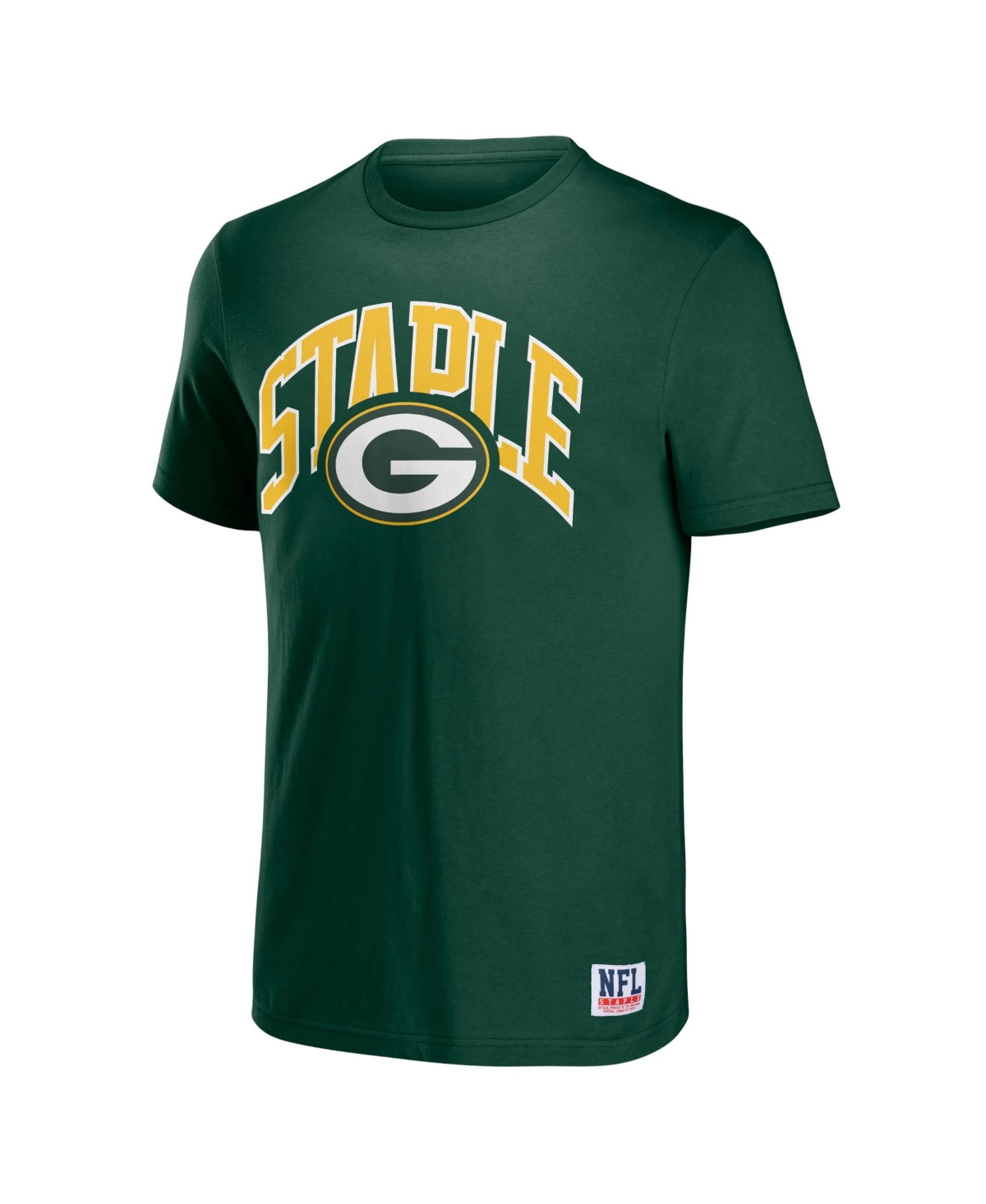 Shop Nfl Properties Men's Nfl X Staple Hunter Green Green Bay Packers Lockup Logo Short Sleeve T-shirt