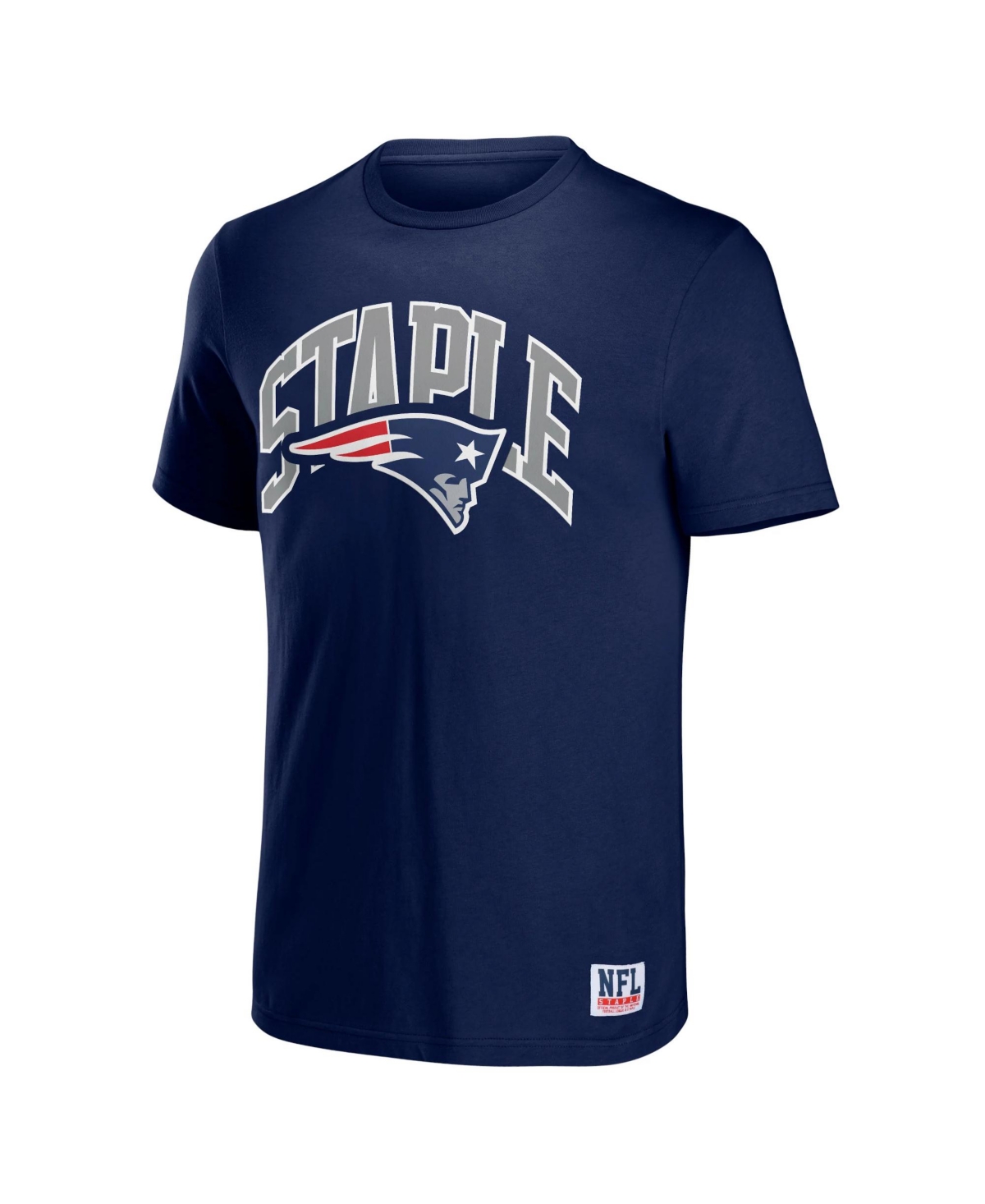 Shop Nfl Properties Men's Nfl X Staple Navy New England Patriots Lockup Logo Short Sleeve T-shirt