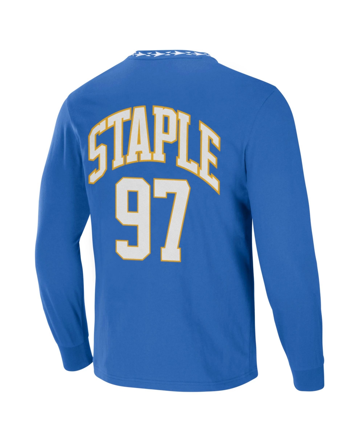 Shop Nfl Properties Men's Nfl X Staple Blue Los Angeles Chargers Core Long Sleeve Jersey Style T-shirt