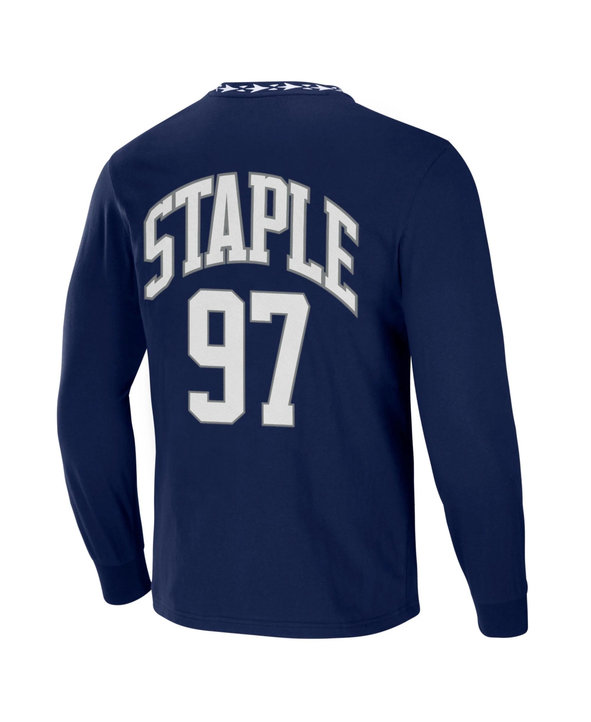 Shop Nfl Properties Men's Nfl X Staple Navy New England Patriots Core Long Sleeve Jersey Style T-shirt