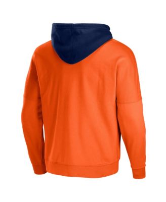 Men's NFL X Staple Orange Denver Broncos Oversized Gridiron Vintage-Like Wash Pullover Hoodie