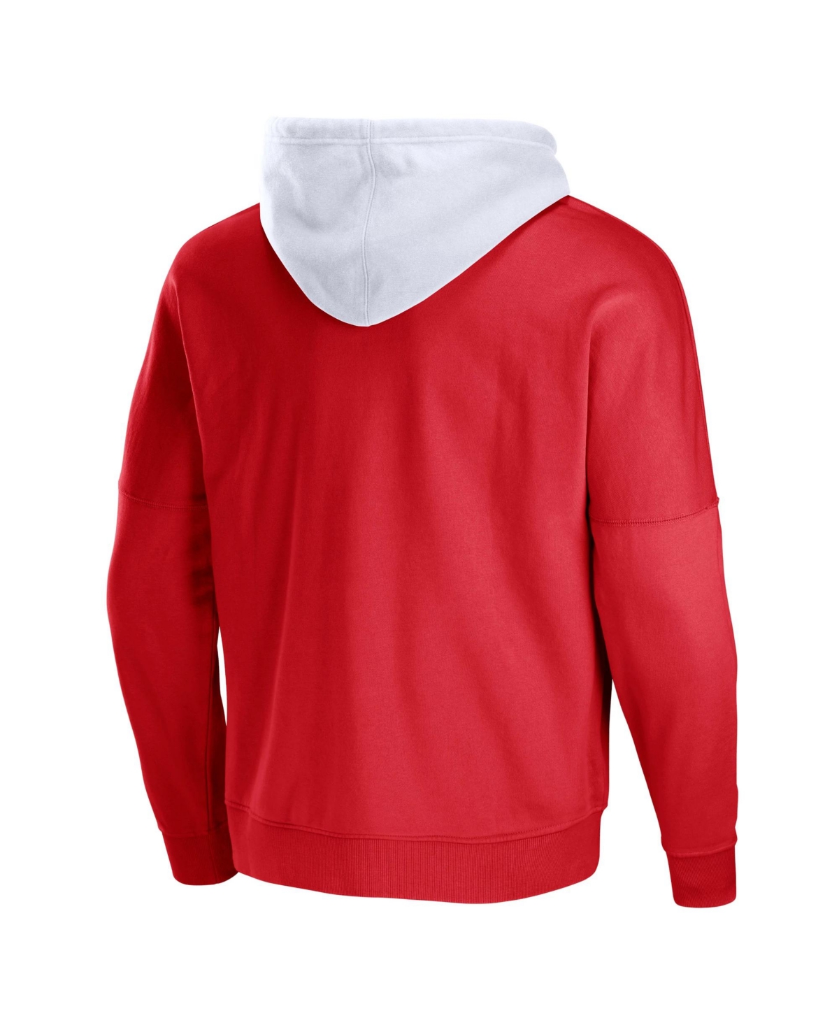 Shop Nfl Properties Men's Nfl X Staple Red Houston Texans Oversized Gridiron Vintage-like Wash Pullover Hoodie