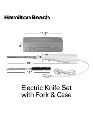 Electric Knife Set with Fork and Case - 74251