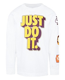 Toddler Boys Just Do It Patch Long Sleeve T-shirt
