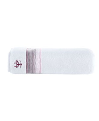 Rope Stripe Border Bath Towels
