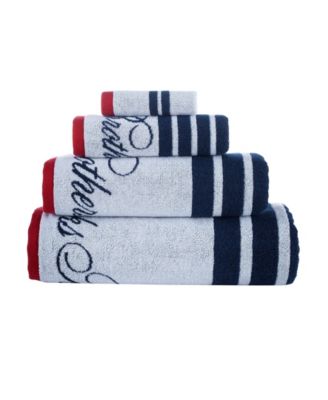 Nautical Blanket Stripe Turkish Cotton Hand Towel, 28" x 16"