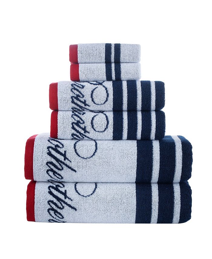 Brooks Brothers Nautical Blanket Stripe 6 Piece Turkish Cotton Towel ...