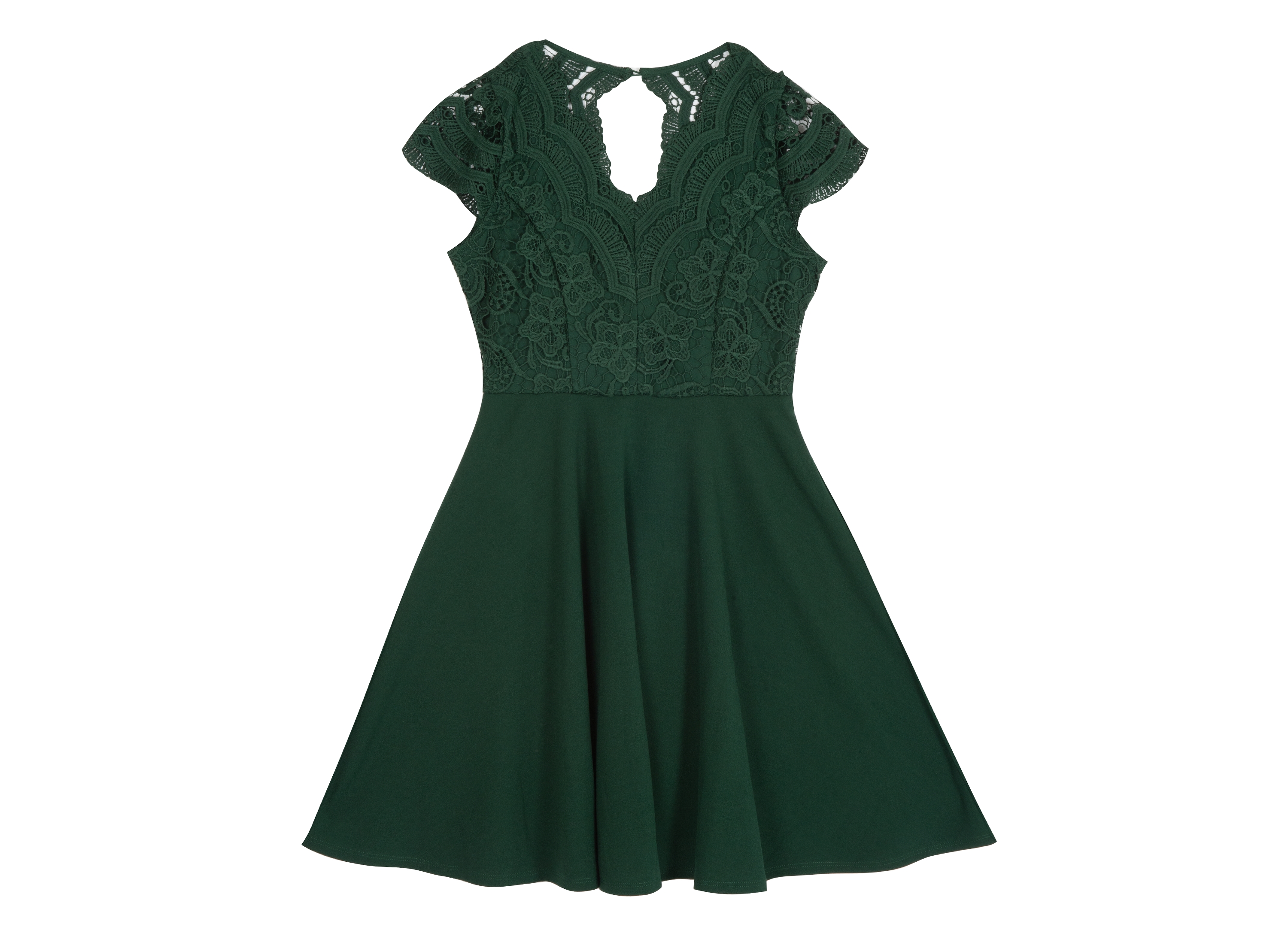 Rare Editions Big Girls Lace Bodice Skater Dress