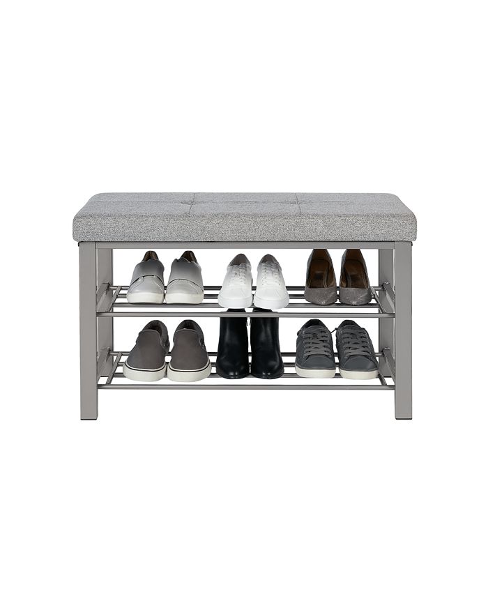 Neatfreak Fabric Upholstered Shoe Storage Bench Macy's