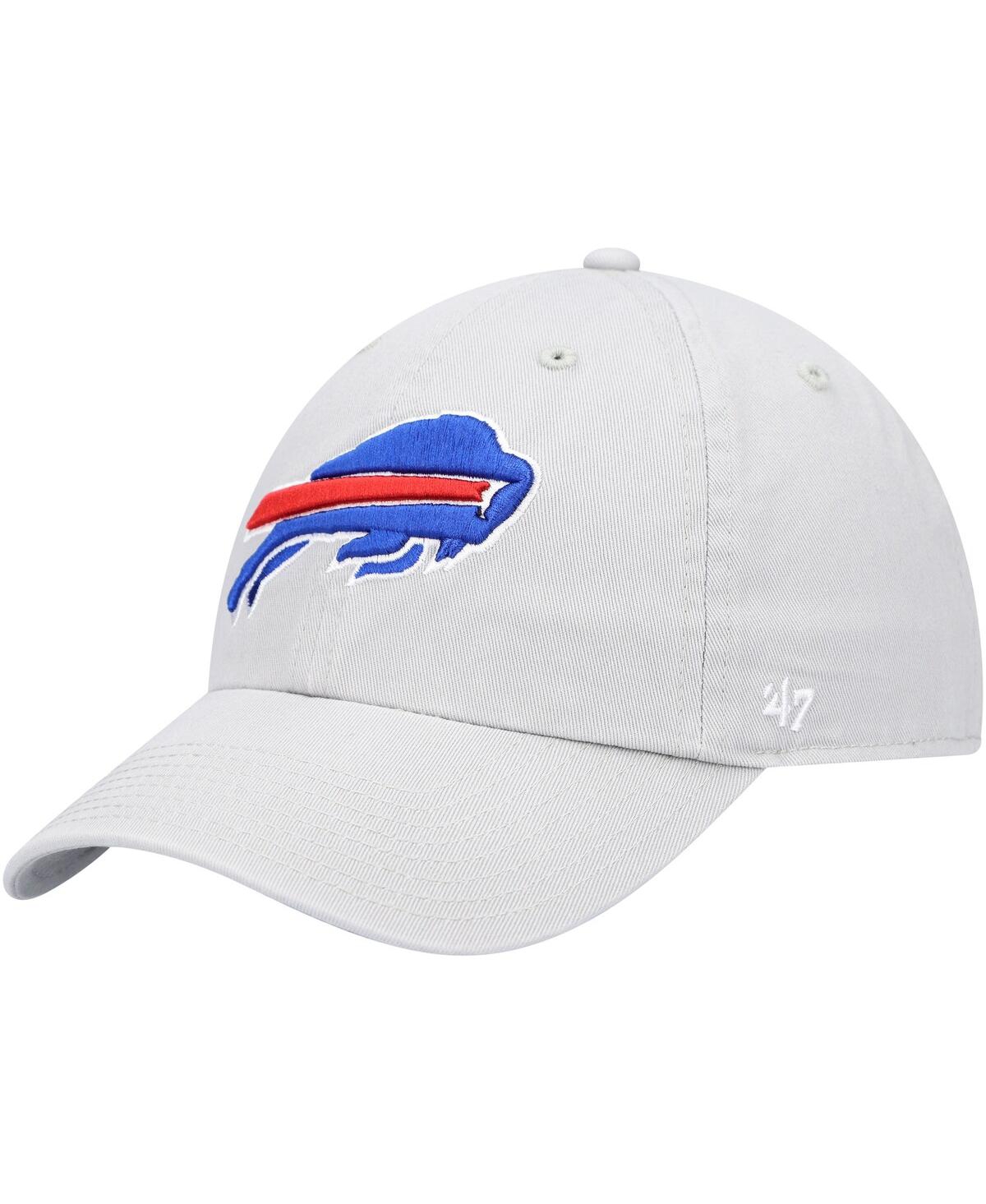 Shop 47 Brand Men's '47 Gray Buffalo Bills Clean Up Adjustable Hat