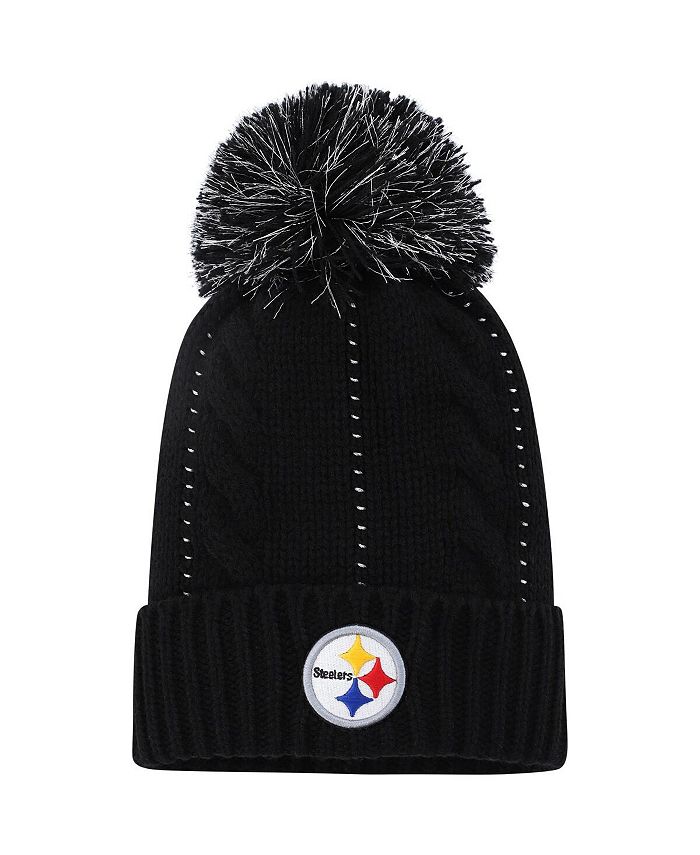 47 Brand Women's '47 Black Pittsburgh Steelers Bauble Cuffed Knit Hat with  Pom - Macy's