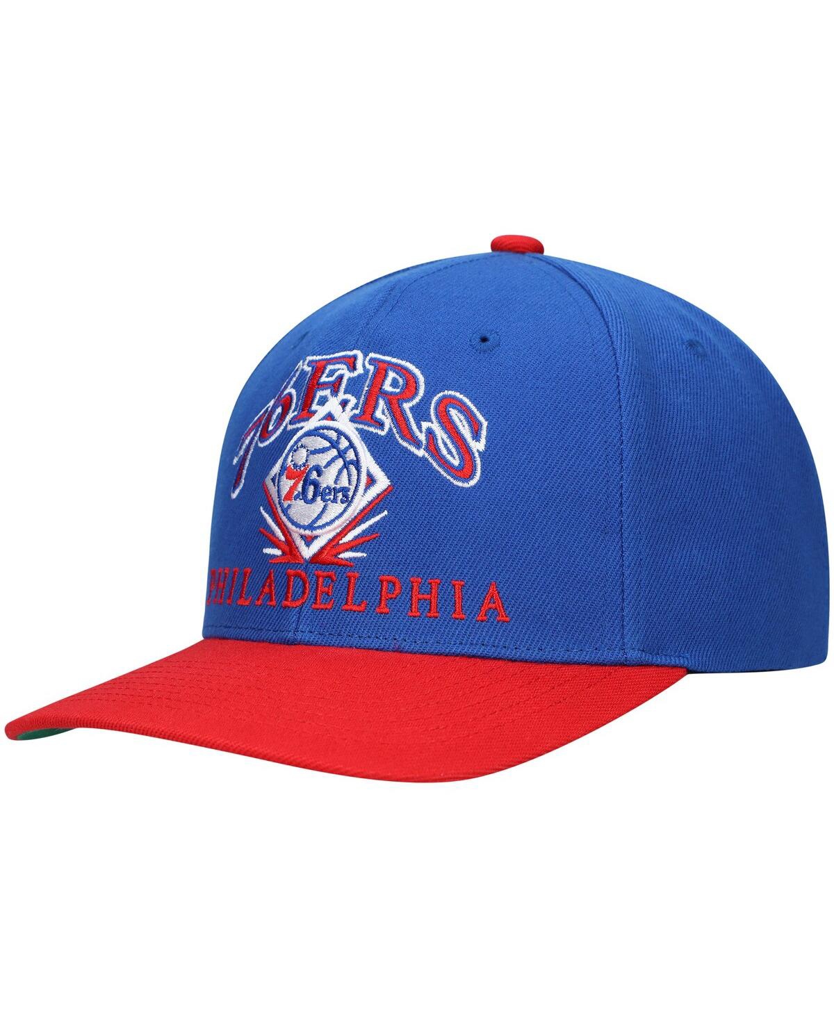 Shop Mitchell & Ness Men's  X Lids Royal, Red Philadelphia 76ers All Pro Classic Snapback Hat In Royal,red