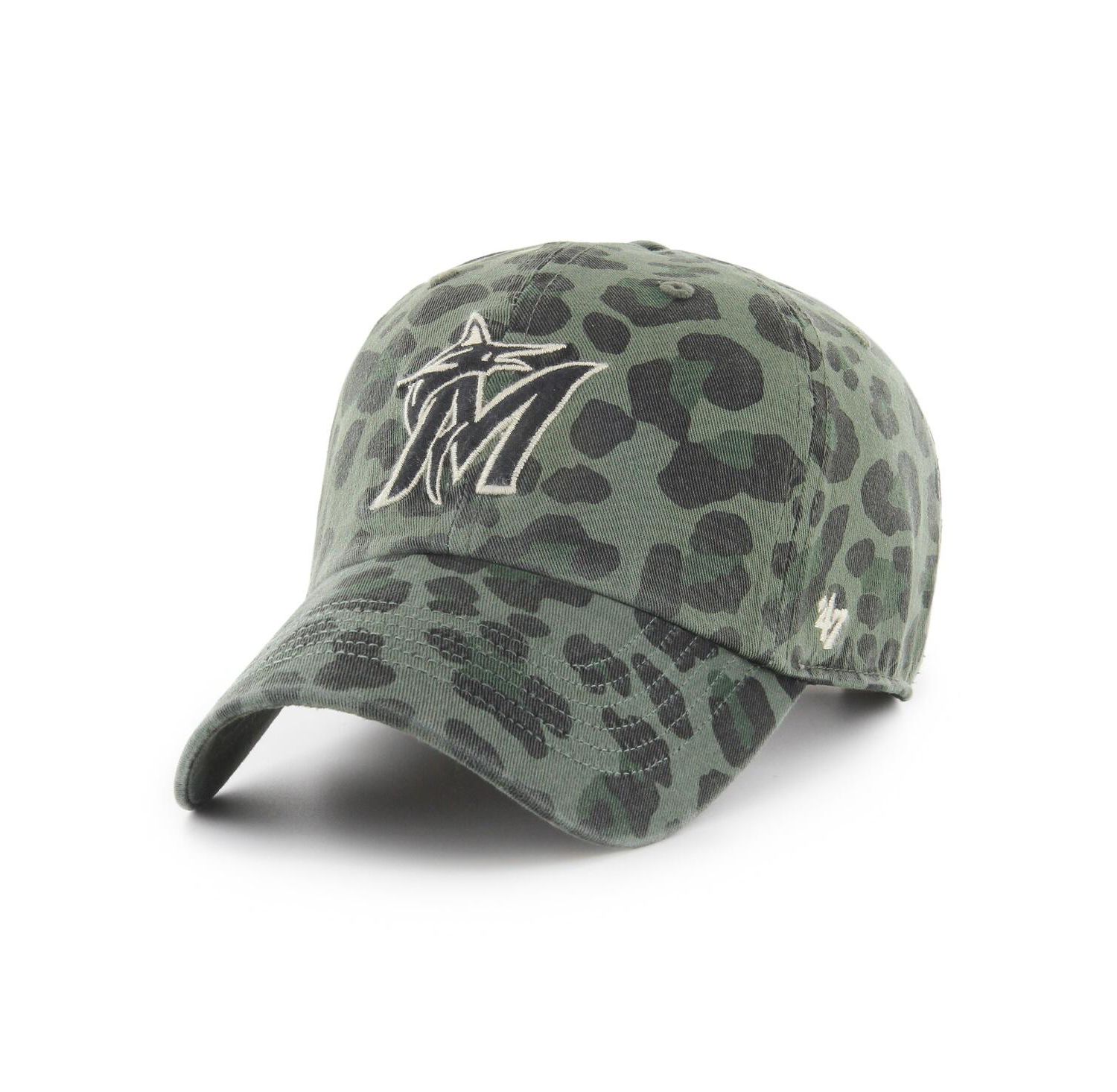 Women's Green Miami Marlins Bagheera Clean Up Adjustable Hat