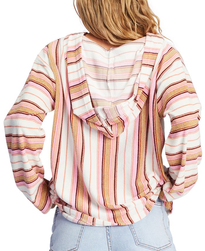 Billabong Juniors' Baja Sands Cotton Striped Terry Cloth Hoodie Macy's