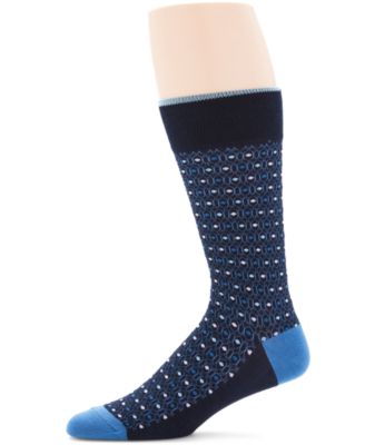 Perry Ellis Portfolio - Men's Moisture-Wicking Stretch Neat Dress Socks