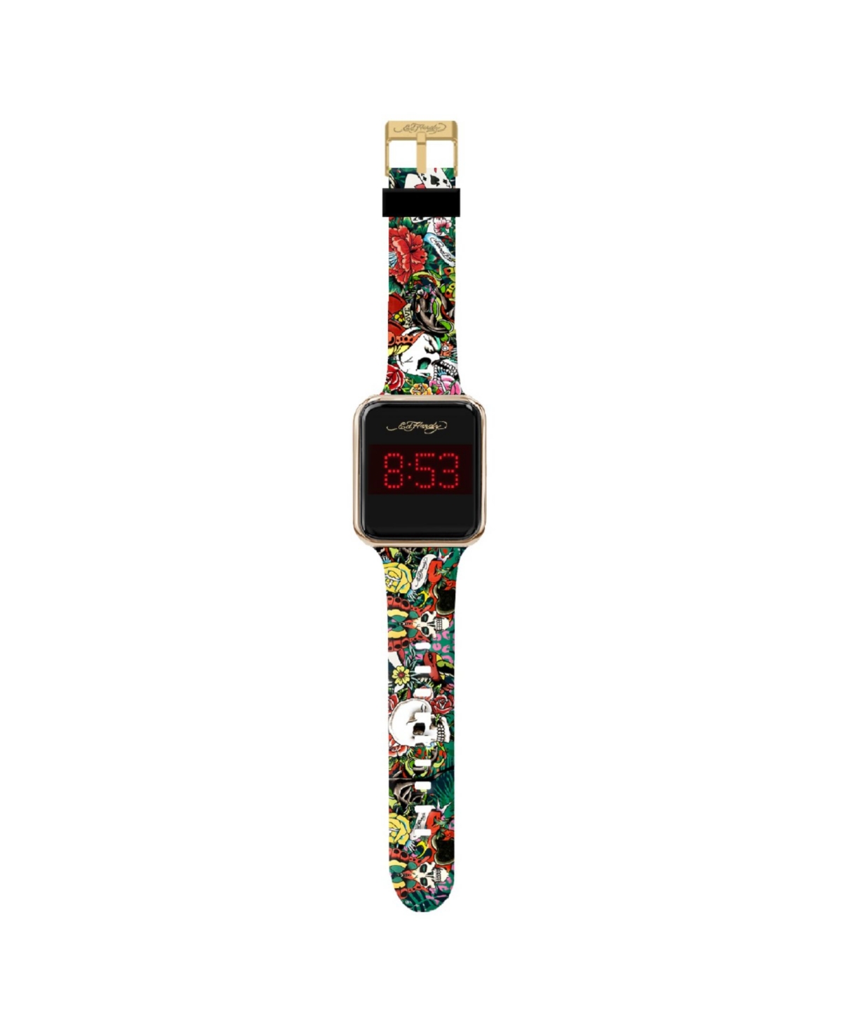 Men's Multicolor Silicone Strap Watch 45mm - Black, Multicolor