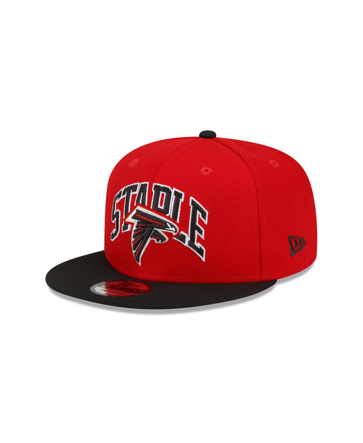 NEW ERA MEN'S NEW ERA X STAPLE RED, BLACK ATLANTA FALCONS PIGEON 59FIFTY FITTED HAT 