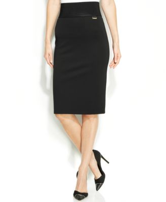 Calvin Klein High Waist Power Stretch Pencil Skirt Macy s