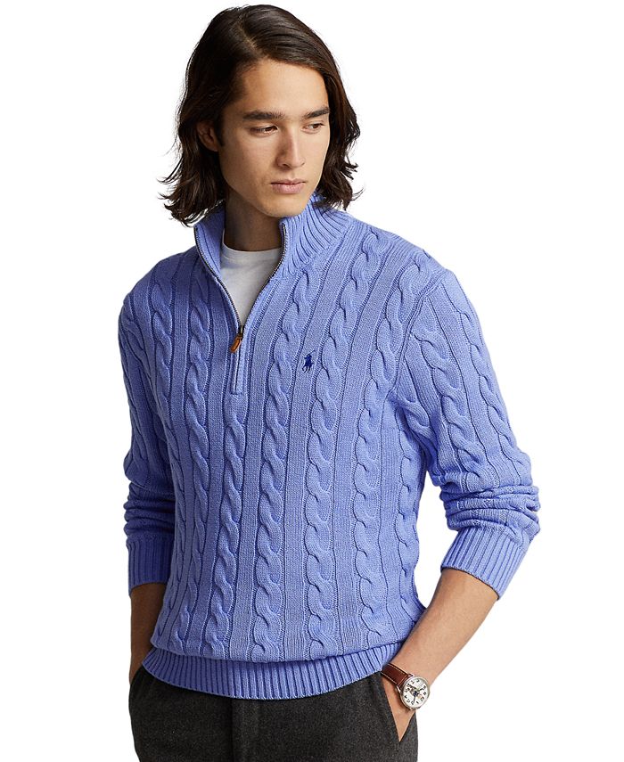 Polo Ralph Lauren Men's Cable-Knit Cotton Sweater & Reviews - Sweaters -  Men - Macy's