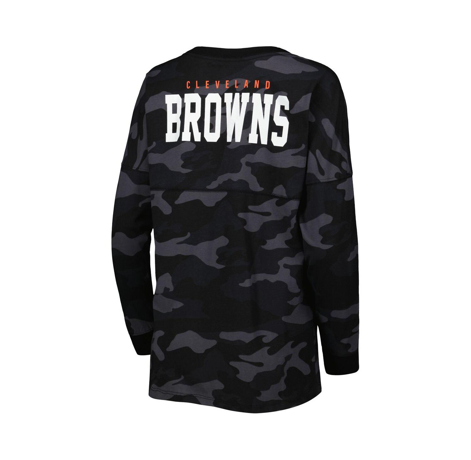Women's Black Cleveland Browns Camo Long Sleeve T-shirt