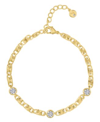 And Now This Cubic Zirconia Diamond Cut Chain Bracelet - Macy's