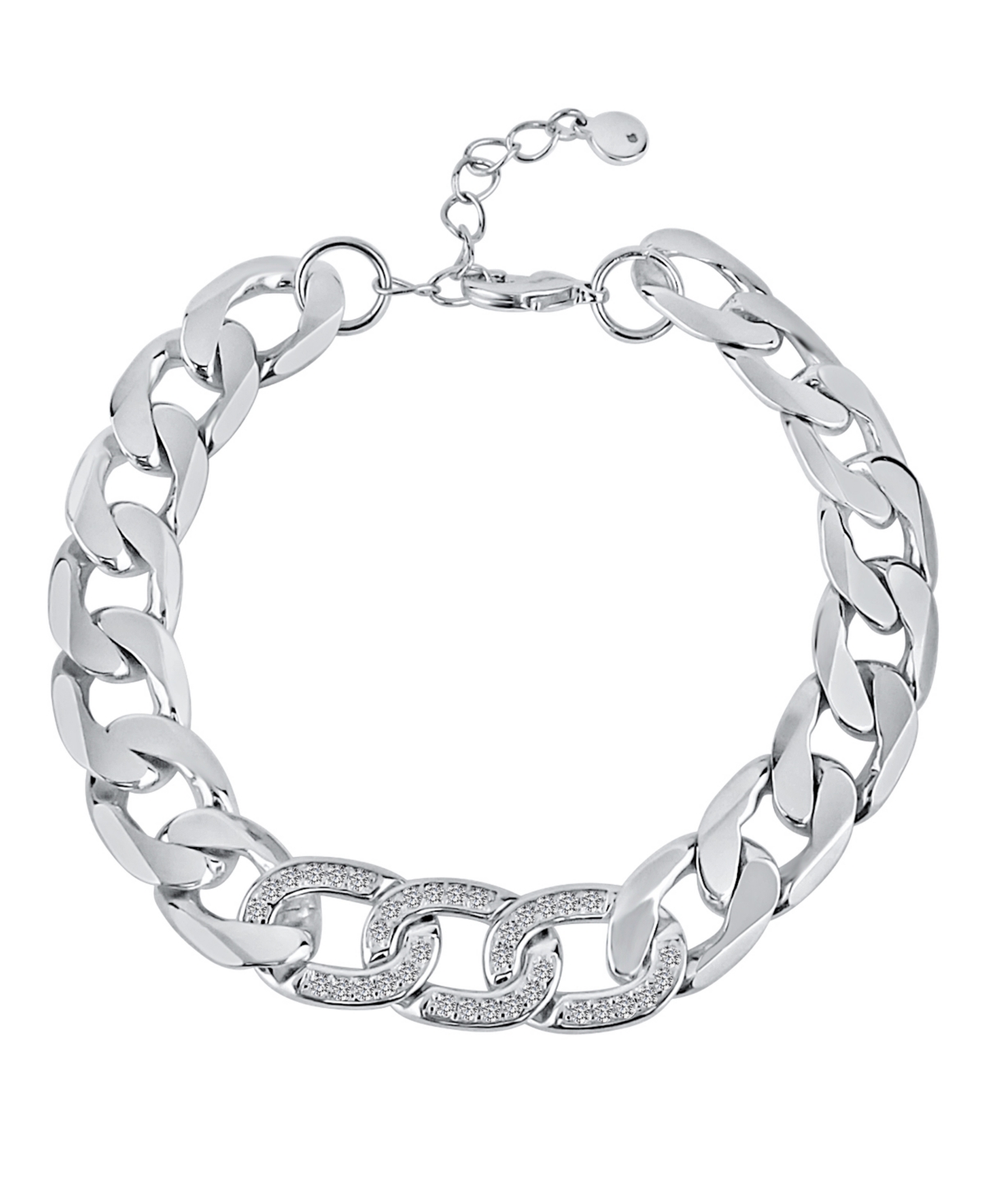 And Now This Curb Link Bracelet In Fine Silver Plated