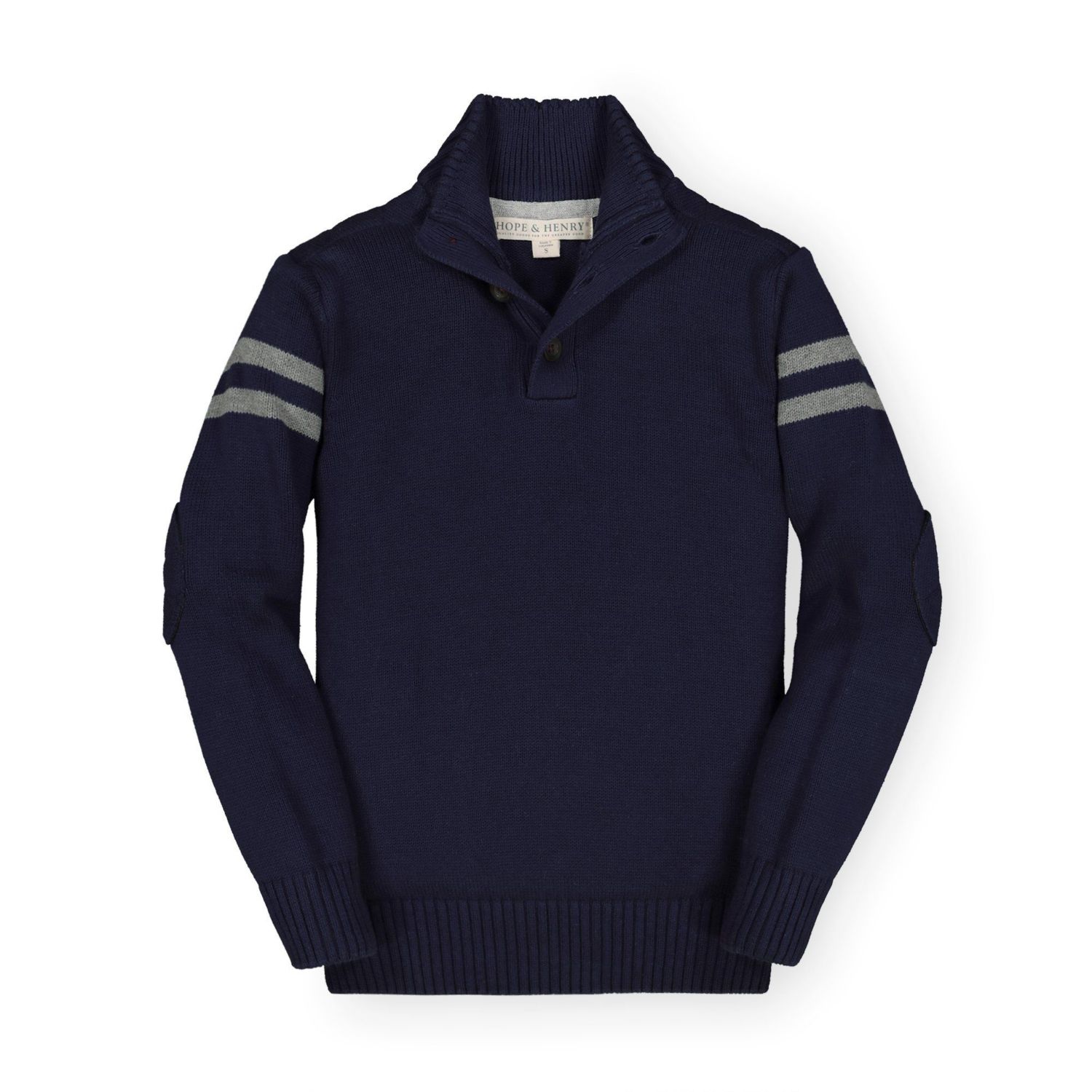 Baby Boys Long Sleeve Mock Neck Button Sweater