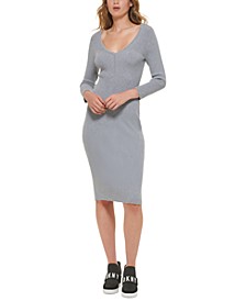 Women's Ribbed Bodycon Sweater Dress