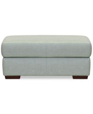 CLOSEOUT! Ashlinn 43" Pastel Leather Storage Ottoman