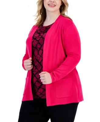 Anne Klein Plus Size Open-Front Cardigan Macy's