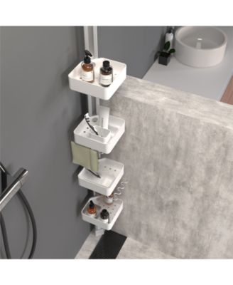 SpaStudio Tension-Pole 4-Tier Shower Caddy
