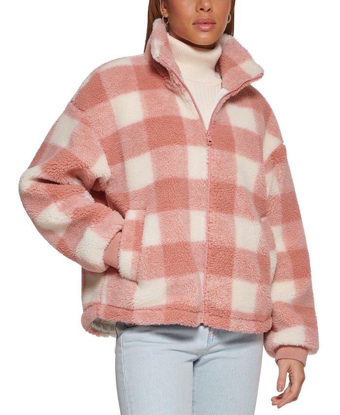 Levi's Women's Plaid Sherpa Stand Collar Jacket & Reviews - Jackets &  Blazers - Women - Macy's