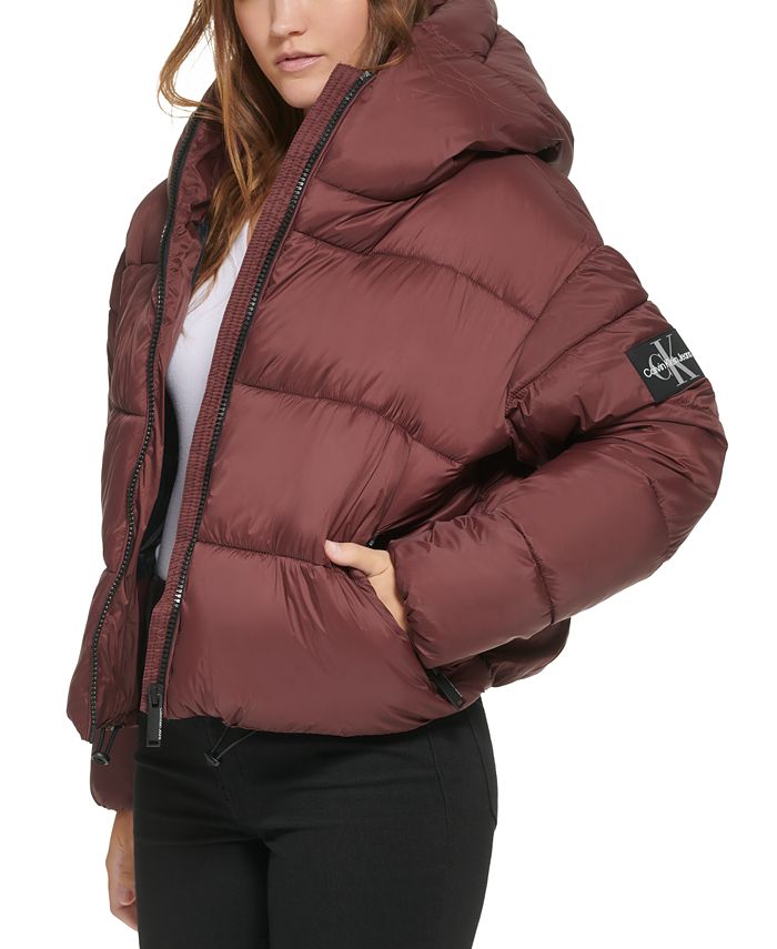 Oost Timor Consulaat details Calvin Klein Jeans Women's Cropped Hooded Puffer Jacket & Reviews - Jackets  & Vests - Juniors - Macy's