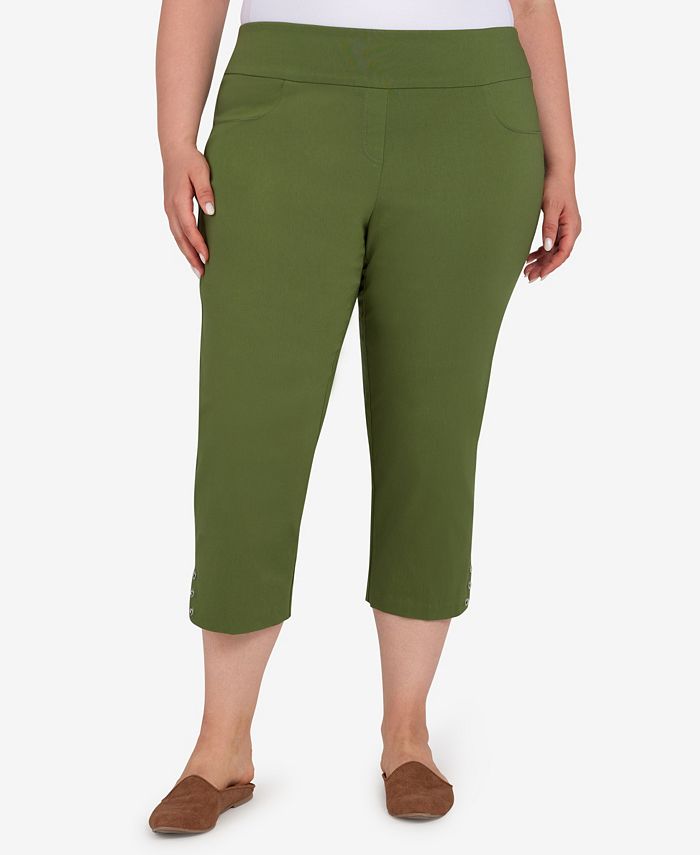 HEARTS OF PALM Plus Size Into The Blue Solid Tech Stretch Pants Macy's