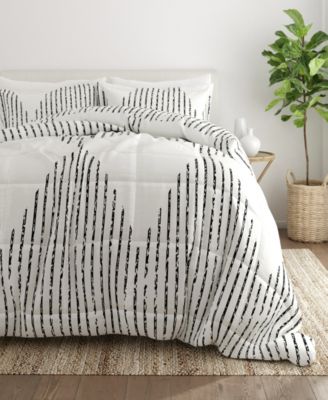 Ienjoy Home Home Collection Premium Ultra Soft Diamond Stripe Comforter Sets Bedding In Gray