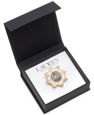 Lauren Ralph Lauren - Gold-Tone Logo Color Starburst Pin