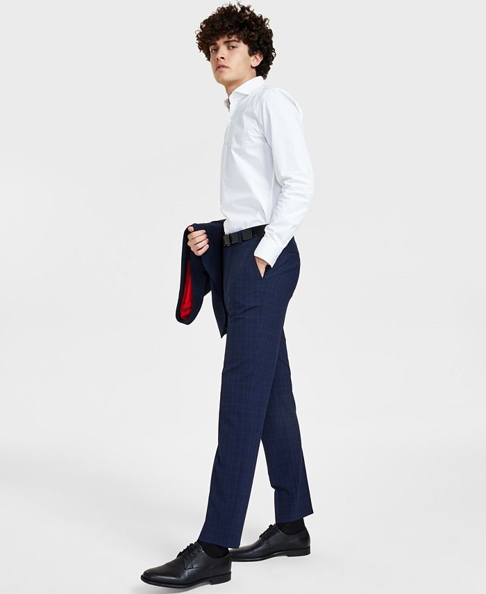 HUGO Men's Modern-Fit Wool Suit Pants - Macy's