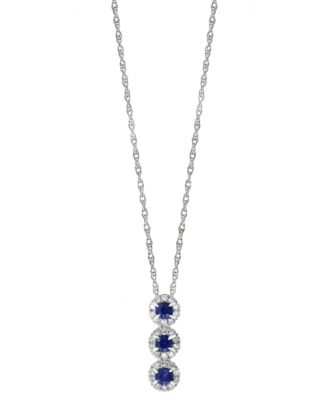 Lali Jewels Sapphire 16 ct tw Diamond 110 ct tw 18 Pendant Necklace in 14k Rose Gold Also Available in Yellow Gold or White Gold - Sa 543$